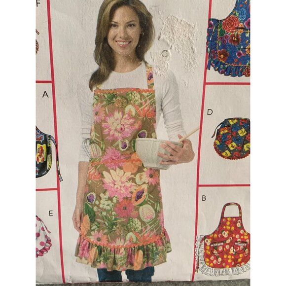 McCall's Misses Aprons Sewing Pattern M5284 - cut - Picture 4 of 9